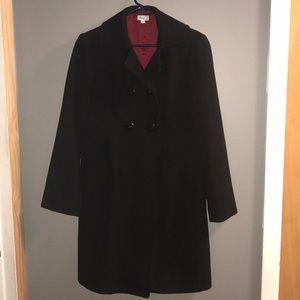 Mimi maternity long black winter coat size small